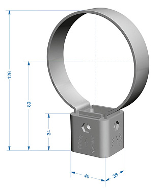 Хомут трубы Docke Premium пластиковый d85 мм графитовый серый RAL 7024