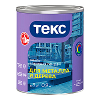 Эмаль ПФ-115 алкидная Текс белая матовая 0,9 кг