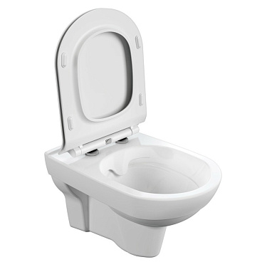 Унитаз подвесной Cersanit City безободковый с сиденьем дюропласт микролифт (S-MZ-CITY-COn-S-DL-w)