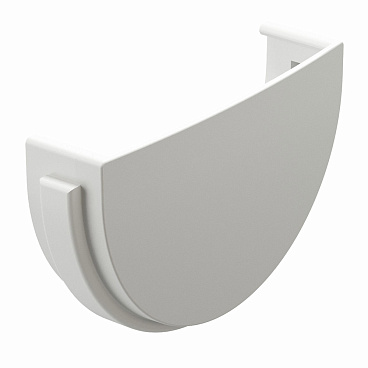 Заглушка желоба пластиковая d120 мм Docke Standard пломбир RAL 9003