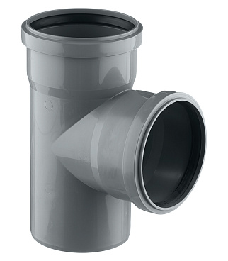 Тройник Ostendorf HTEA d110 мм 87° пластиковый для внутренней канализации (115400)