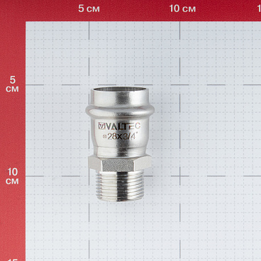 Соединитель VALTEC (VTi.901.I.002805) 28 мм х 3/4 НР(ш) нержавеющая сталь
