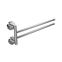 Полотенцедержатель Fora Long 385 мм двойной поворотный на шуруп силумин хром (L022/1251)