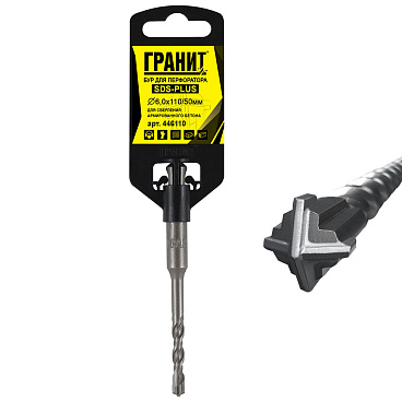 Бур SDS-plus Гранит Quadro-X 6х50х100 мм (446110)