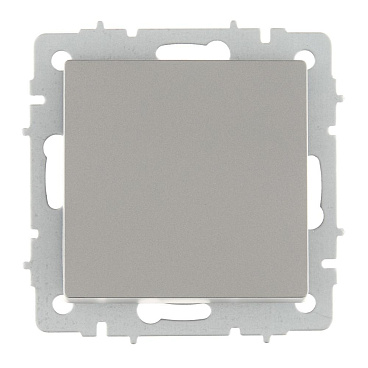 Выключатель IEK Brite ВС10-1-0-БрС одноклавишный встраиваемый сталь (BR-V10-0-10-K46)