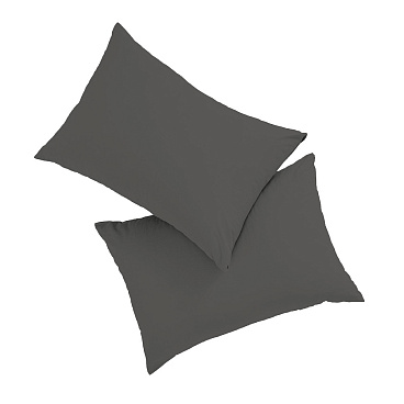 Наволочка 50х70 сатин графит Lorikeet Solo (2 шт.)