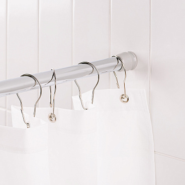 Карниз для ванной 105-190 см телескопический прямой сталь хром