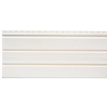 Софит ПВХ с центральной перфорацией Docke Standard пломбир 3000х305 мм