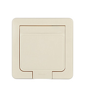 Розетка Hegel Master встраиваемая слоновая кость с крышкой (РС16-511-01)