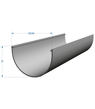Желоб водосточный Docke Premium пластиковый d120 мм 3 м графитовый серый RAL 7024