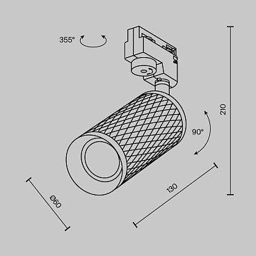 Трековый светильник Technical TR011-1-GU10-W