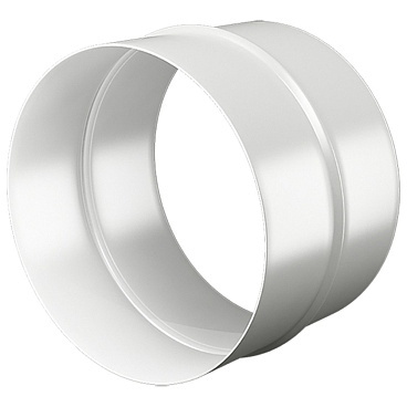 Соединитель для круглых воздуховодов d100 мм стальной белый