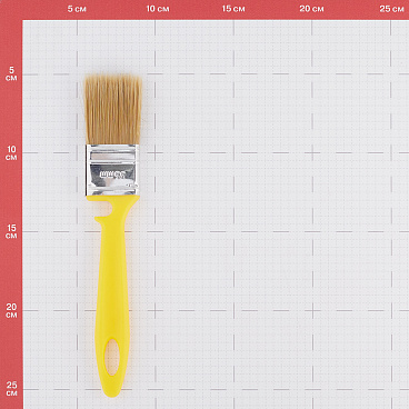 Кисть плоская искусственная щетина пластиковая ручка Wenzo Pro 35х10 мм для эмалей и лаков на водной основе