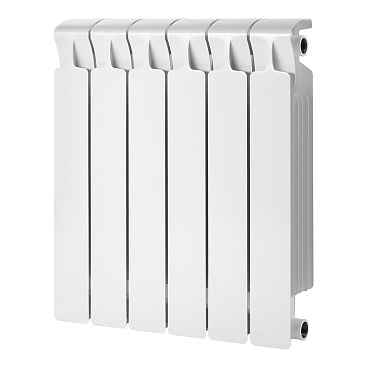 Радиатор биметаллический Rifar Monolit 500 мм 6 секций 3/4 боковое подключение белый