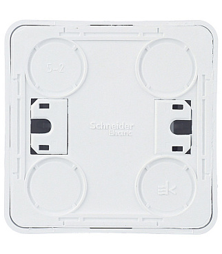 Выключатель Systeme Electric Этюд двухклавишный накладной белый (BA10-002B)