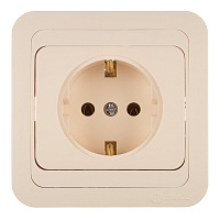 Розетка Makel Mimoza встраиваемая бежевая керамика (25008)