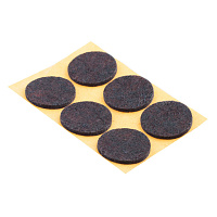 Подпятник фетровый d30 мм самоклеящийся темный (6 шт.)