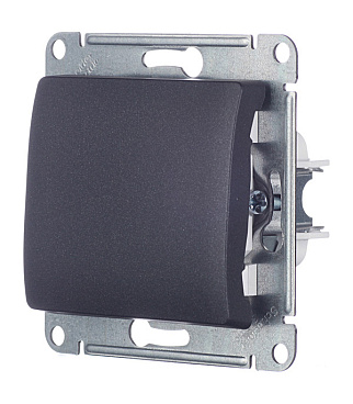 Выключатель Systeme Electric Glossa одноклавишный встраиваемый антрацит (GSL000711)