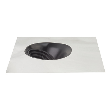 Проходка кровельная КМ 505х505 мм для дымоходов d75-200 мм черный силикон