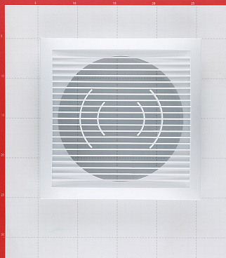 Решетка вентиляционная пластиковая торцевая Era РСФ 200х200 мм с фланцем d160 мм белая