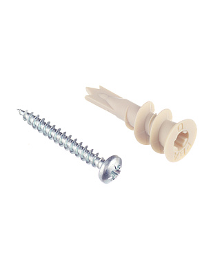 Дюбель для листовых материалов Hard-Fix PBA 4,5x35 мм нейлон с шурупом (30 шт.)