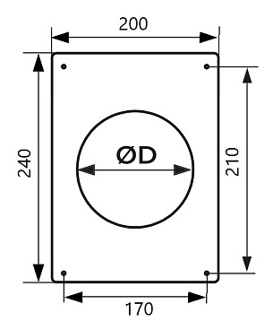 Площадка торцевая Era с фланцем d120 мм металлическая