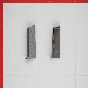 Заглушка торцевая Salag NG 62 мм алюминий структура левая-правая (2 шт.)