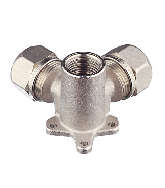 Водорозетка Tiemme двухплоскостная 20 обж(ц) х 1/2 ВР(г) (1600106)