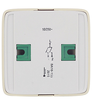 Выключатель Hegel Alfa двухклавишный накладной слоновая кость (ВА10-153-01)