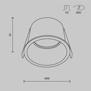 Встраиваемый светильник Technical DL049-01WG