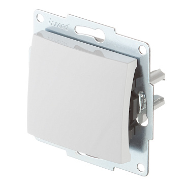 Выключатель Lezard Karina одноклавишный встраиваемый белый (707-0288-100)