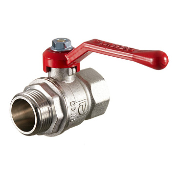 Кран шаровой латунный Valtec 1 ВР(г) х 1 НР(ш) ручка прямой (VT.121.N.06)