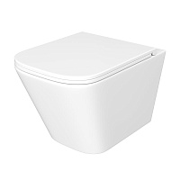 Унитаз подвесной Corsa Deco TX Tornado безободковый с сиденьем дюропласт микролифт смыв торнадо (WHTX500QT)