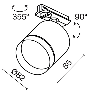 Трековый светильник Technical TR088-1-GX53-W