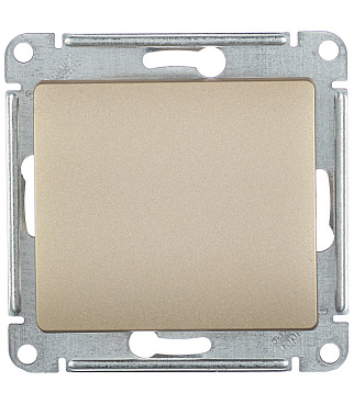 Выключатель Systeme Electric Glossa одноклавишный встраиваемый титан (GSL000411)