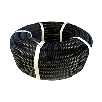 Труба гофрированная ПНД 50 мм Геопласт легкая безгалогенная с зондом черная (15 м) (5192)