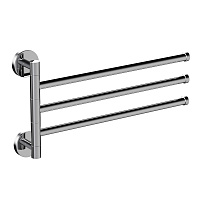 Полотенцедержатель Haiba HB113 360 мм тройной поворотный на шуруп металл хром (539746)