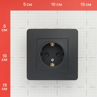 Розетка Systeme Electric Blanca встраиваемая антрацит (BLNRS001016)