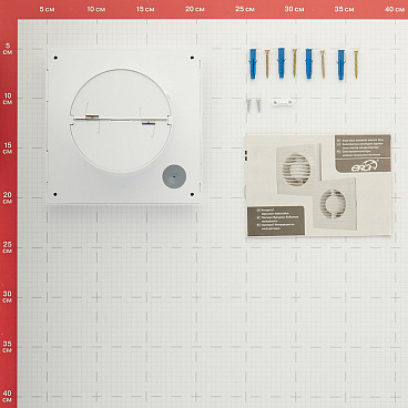 Вентилятор осевой DiCiTi Aura с обратным клапаном 155х155 мм d100 мм белый