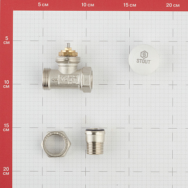 Клапан термостатический Stout 1/2 НР(ш) х 1/2 ВР(г) для радиатора (SVT 0001 000015)