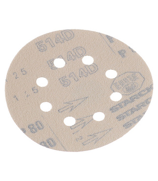 Диск шлифовальный Starcke d125 мм P80 на липучку перфорированный (5 шт.)