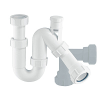 Сифон для раковины McAlpine 1 1/4х32 мм без выпуска с соединением 32 мм белый (MRW7V)