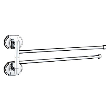 Полотенцедержатель РМС А10 155 мм двойной поворотный на шуруп нержавеющая сталь хром (A1024)