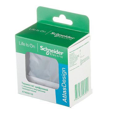 Терморегулятор для теплого пола Systeme Electric AtlasDesign встраиваемый белый (ATN000138)