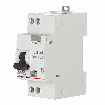 Автомат дифференциальный Legrand RX3 20А 1P+N тип AC 30 мА 6 кА (419400)