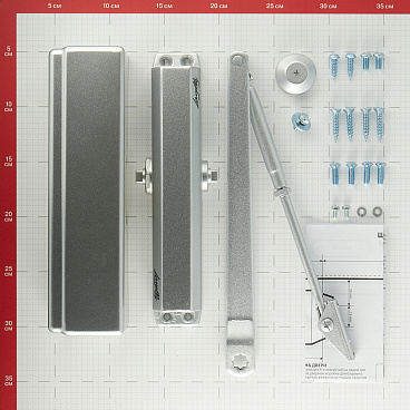 Доводчик дверной Lavelly (65-85 кг) серебро