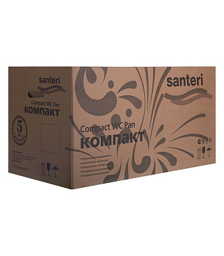 Унитаз-компакт Santeri Воротынский с косым выпуском с сиденьем пластик белый (1.P401.7.S00.00B.F)