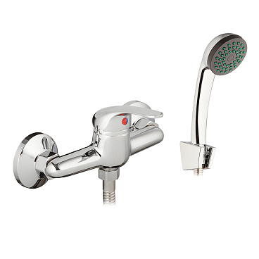 Смеситель для душа без излива Corsa Deco Wave L хром с лейкой однорычажный (671766)