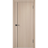 Дверь межкомнатная Милан (Вертикаль) 700х2000 мм финишпленка ясень шимо с декоративной вставкой с замком