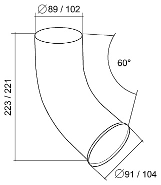 Колено стока Grand Line металлическое d90 мм коричневое RAL 8017